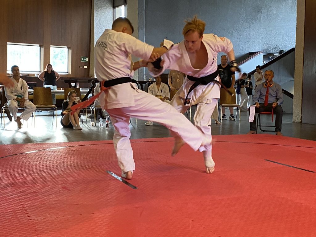 Sabaki Wurf Technik des Enshin Karate bei der Deutschen Meisterschaft